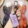 A hand holds a sleek, lavender chery key cover for tiggo 3, tx, and tiggo 7, featuring a premium leather design with a metall...