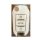 Premium peugeot key cover for 308, 207, 301, 408 & 508 featuring a sleek white design with lock, unlock, and trunk release bu...